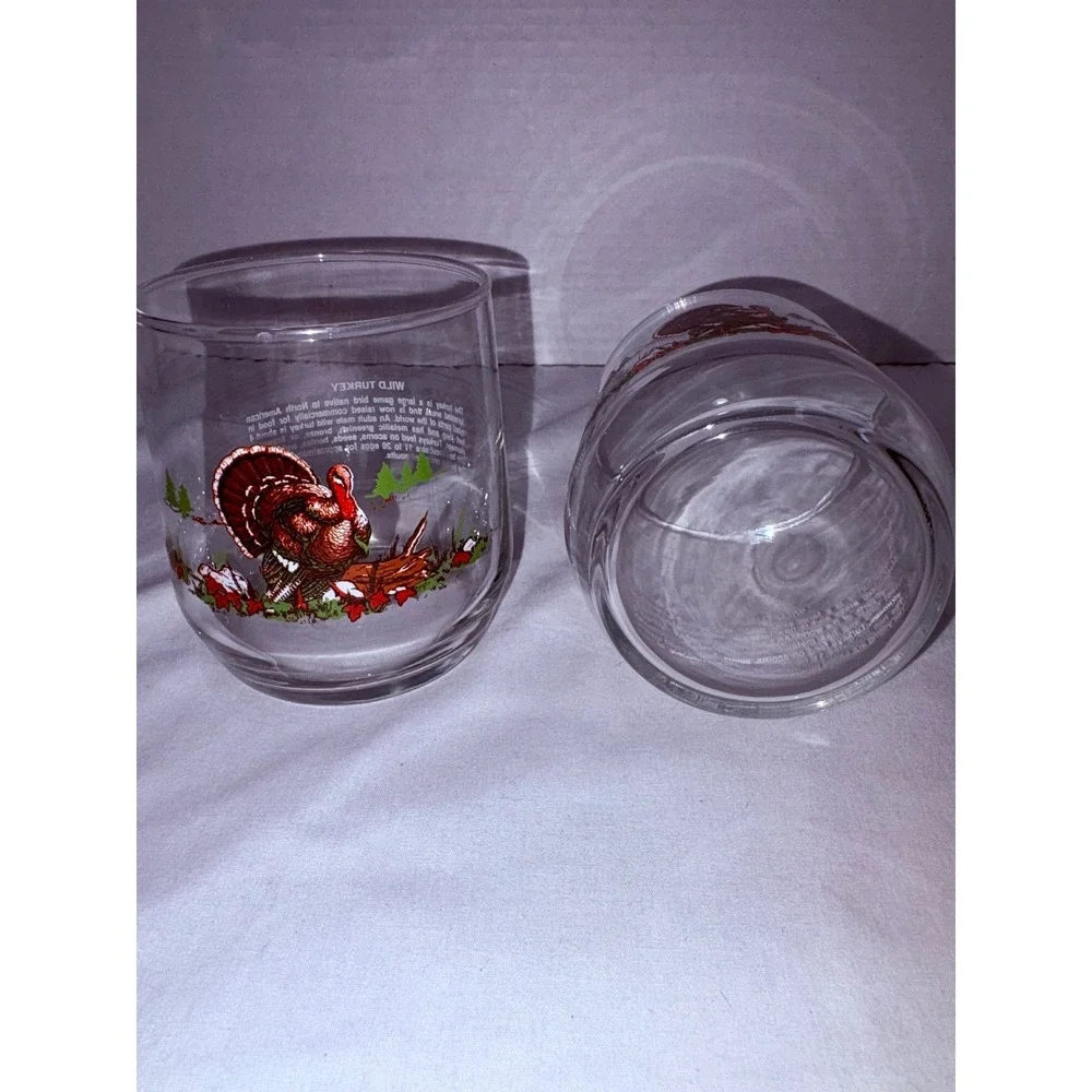 Libbey Glass Co. lowball drinking glass featuring a Wild Turkey dsgn 1992 Sunoco
